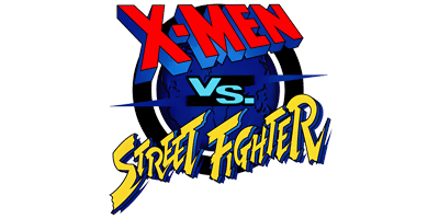 X-Men vs. Street Fighter title screen for Sega Saturn